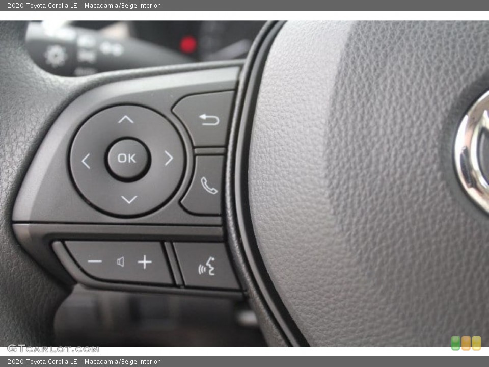 Macadamia/Beige Interior Steering Wheel for the 2020 Toyota Corolla LE #133043597