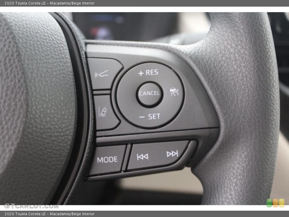 Macadamia/Beige Interior Steering Wheel for the 2020 Toyota Corolla LE #133043630