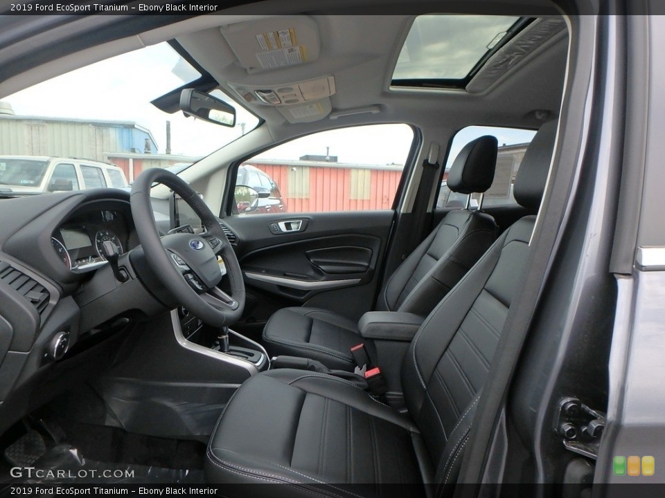Ebony Black Interior Front Seat for the 2019 Ford EcoSport Titanium #133045845