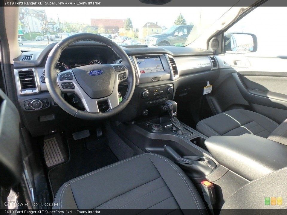 Ebony Interior Photo for the 2019 Ford Ranger XLT SuperCrew 4x4 #133047215