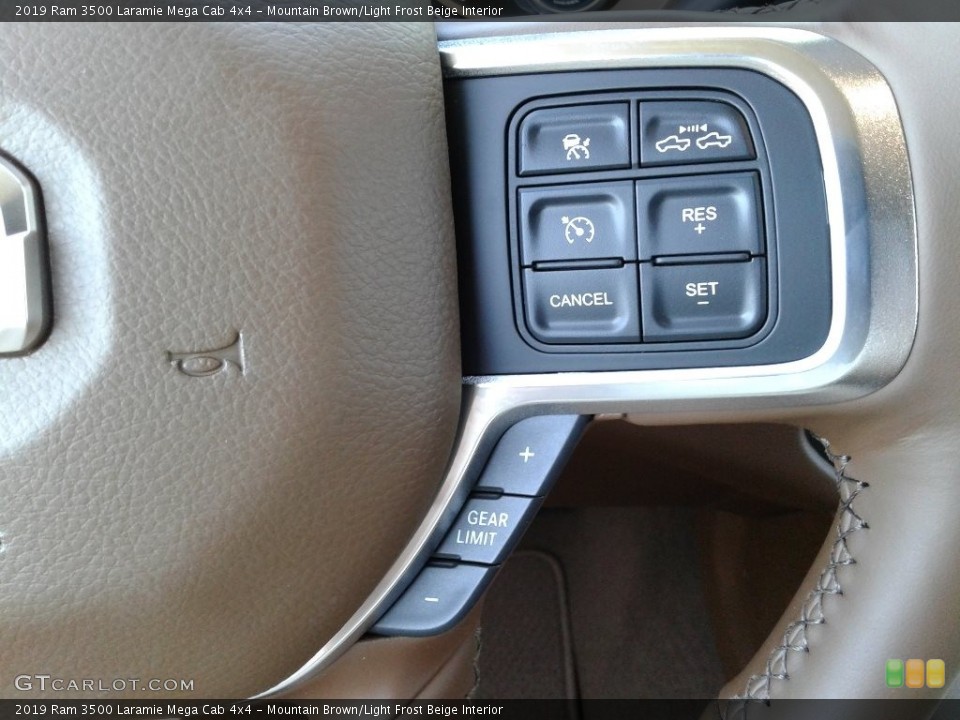 Mountain Brown/Light Frost Beige Interior Steering Wheel for the 2019 Ram 3500 Laramie Mega Cab 4x4 #133047242