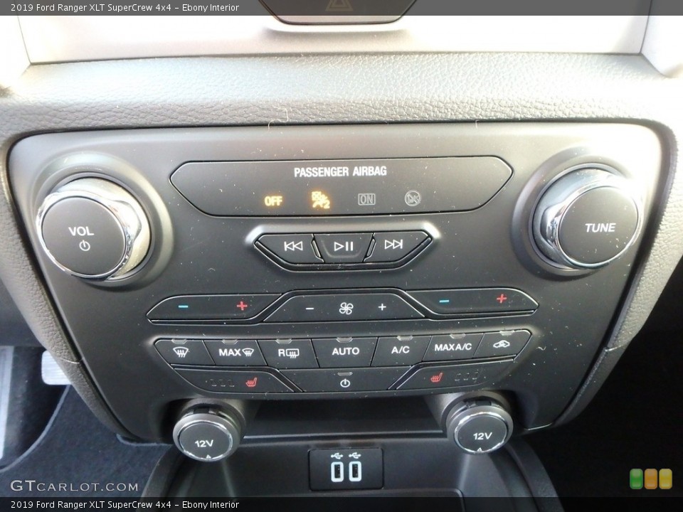 Ebony Interior Controls for the 2019 Ford Ranger XLT SuperCrew 4x4 #133047347