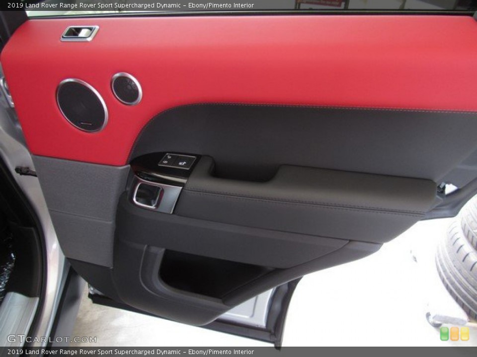 Ebony/Pimento Interior Door Panel for the 2019 Land Rover Range Rover Sport Supercharged Dynamic #133055168