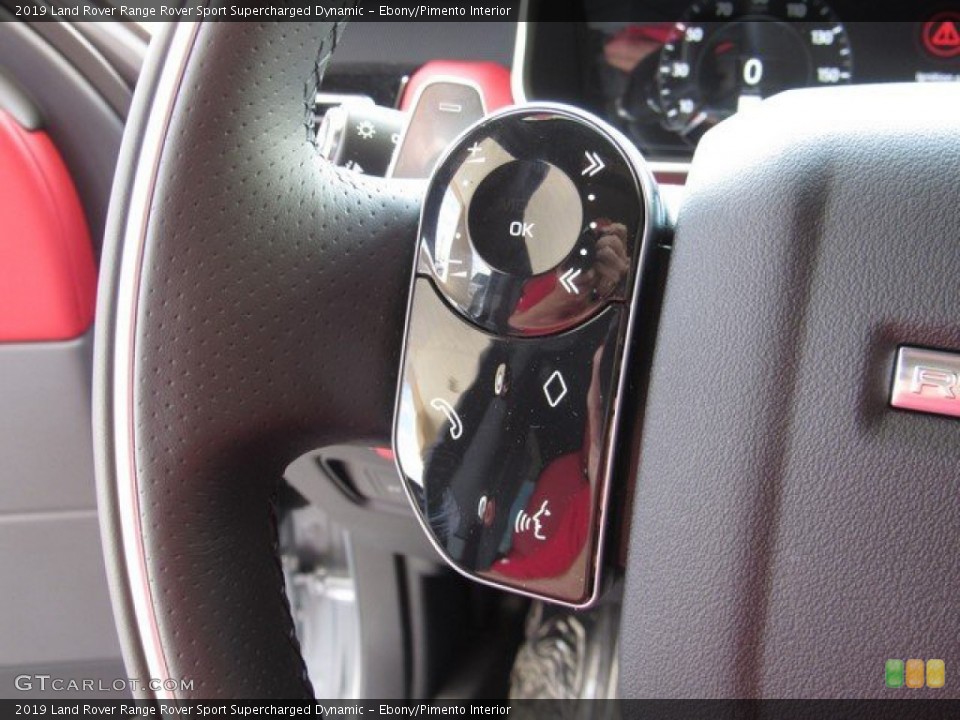 Ebony/Pimento Interior Steering Wheel for the 2019 Land Rover Range Rover Sport Supercharged Dynamic #133055252