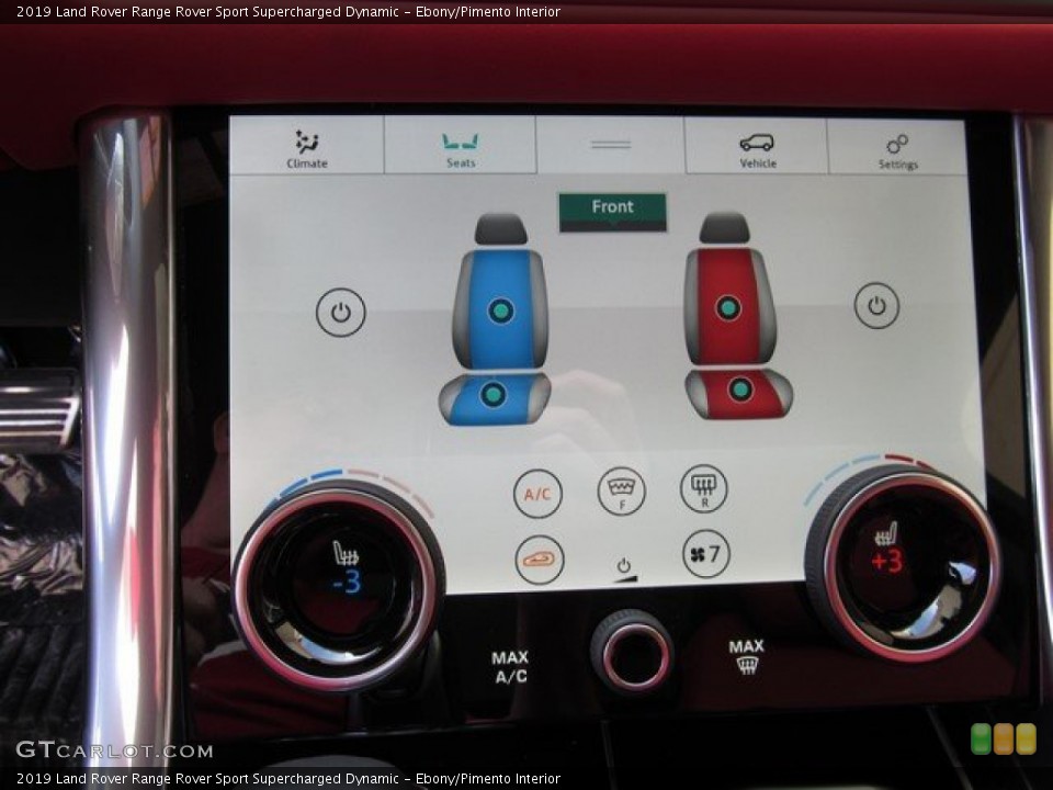 Ebony/Pimento Interior Controls for the 2019 Land Rover Range Rover Sport Supercharged Dynamic #133055363