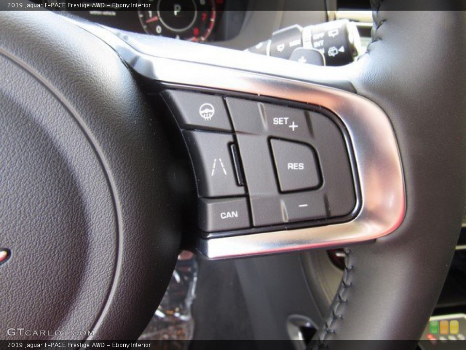 Ebony Interior Steering Wheel for the 2019 Jaguar F-PACE Prestige AWD #133055720