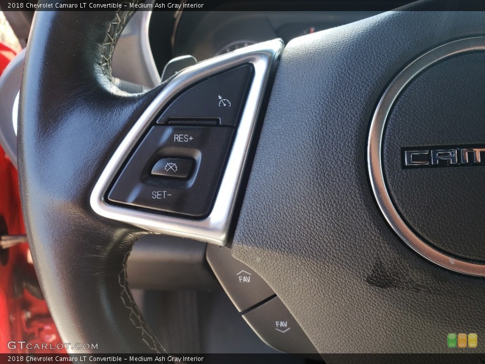 Medium Ash Gray Interior Steering Wheel for the 2018 Chevrolet Camaro LT Convertible #133057130
