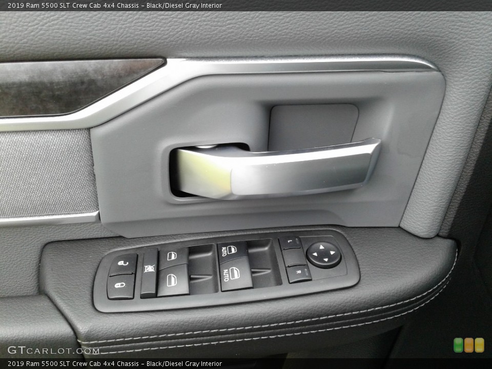 Black/Diesel Gray Interior Door Panel for the 2019 Ram 5500 SLT Crew Cab 4x4 Chassis #133060543
