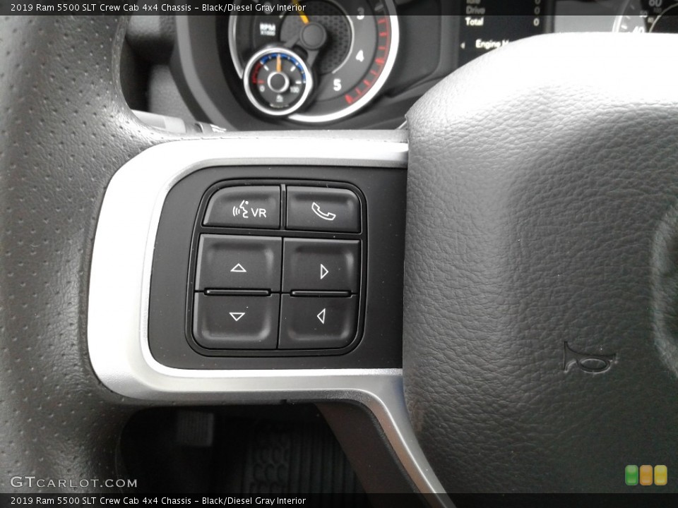 Black/Diesel Gray Interior Steering Wheel for the 2019 Ram 5500 SLT Crew Cab 4x4 Chassis #133060699