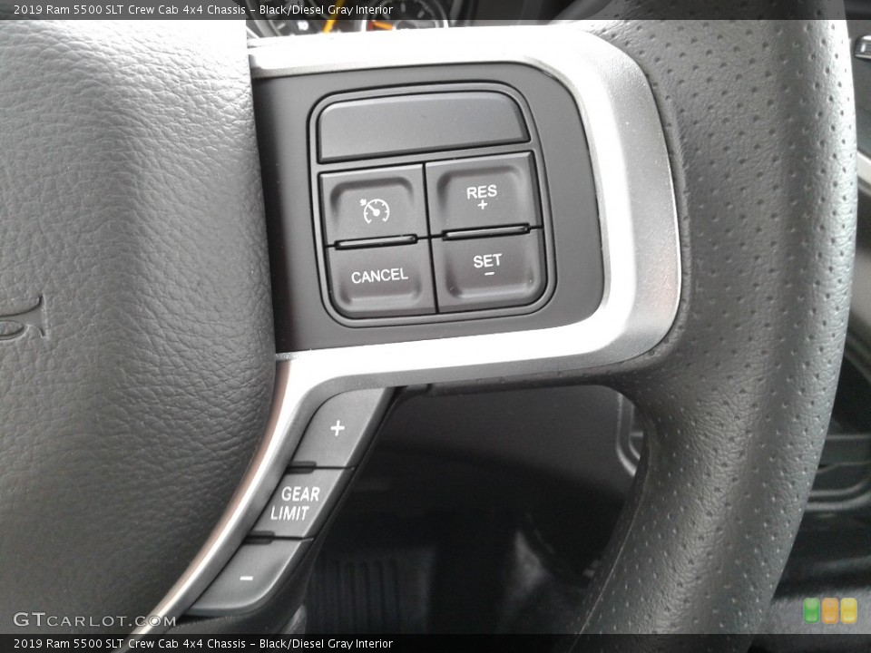 Black/Diesel Gray Interior Steering Wheel for the 2019 Ram 5500 SLT Crew Cab 4x4 Chassis #133060723