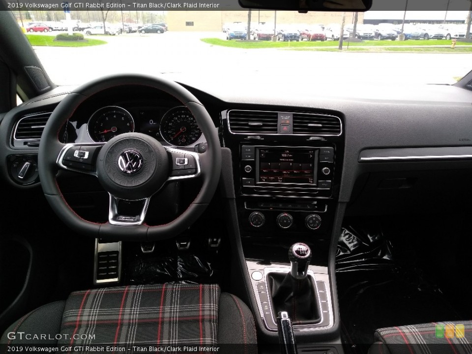 Titan Black/Clark Plaid Interior Dashboard for the 2019 Volkswagen Golf GTI Rabbit Edition #133078021