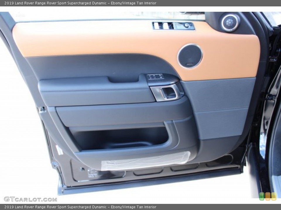 Ebony/Vintage Tan Interior Door Panel for the 2019 Land Rover Range Rover Sport Supercharged Dynamic #133085533