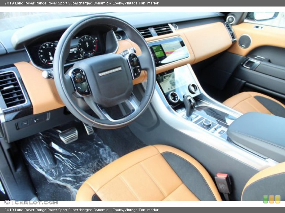 Ebony/Vintage Tan Interior Photo for the 2019 Land Rover Range Rover Sport Supercharged Dynamic #133085641