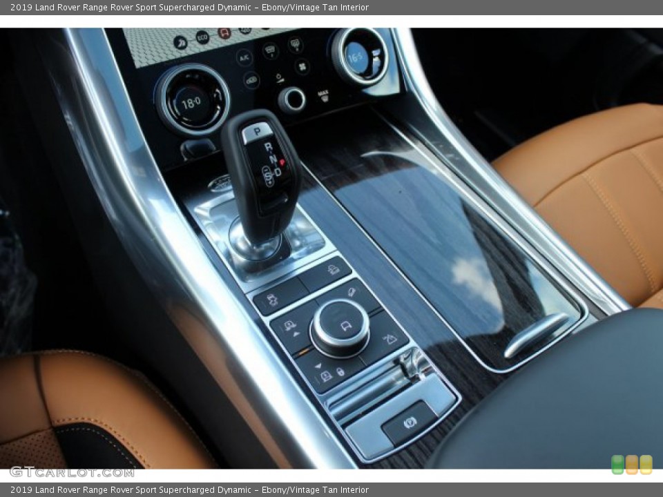 Ebony/Vintage Tan Interior Controls for the 2019 Land Rover Range Rover Sport Supercharged Dynamic #133085698
