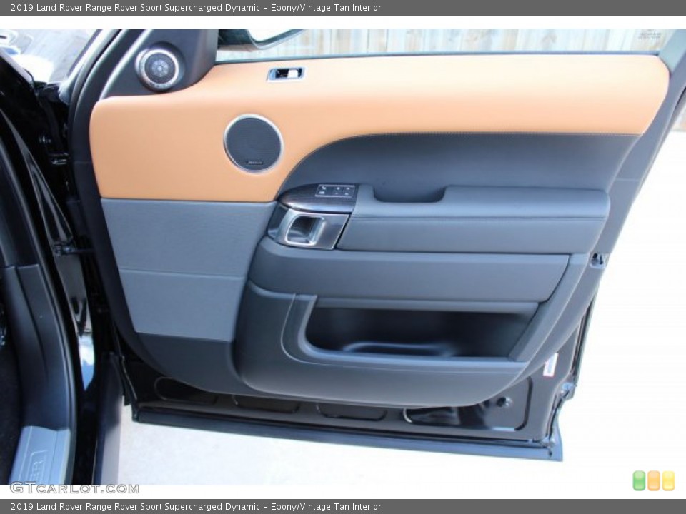 Ebony/Vintage Tan Interior Door Panel for the 2019 Land Rover Range Rover Sport Supercharged Dynamic #133086019