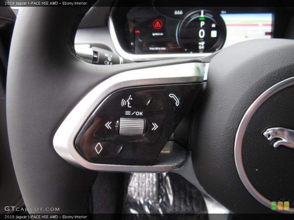 Ebony Interior Steering Wheel for the 2019 Jaguar I-PACE HSE AWD #133087741
