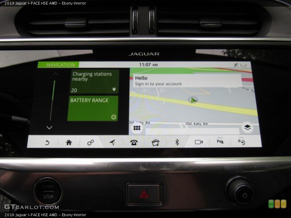 Ebony Interior Navigation for the 2019 Jaguar I-PACE HSE AWD #133087840