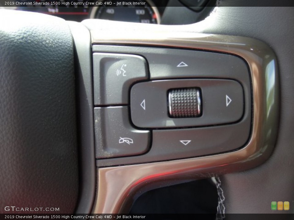 Jet Black Interior Steering Wheel for the 2019 Chevrolet Silverado 1500 High Country Crew Cab 4WD #133097772