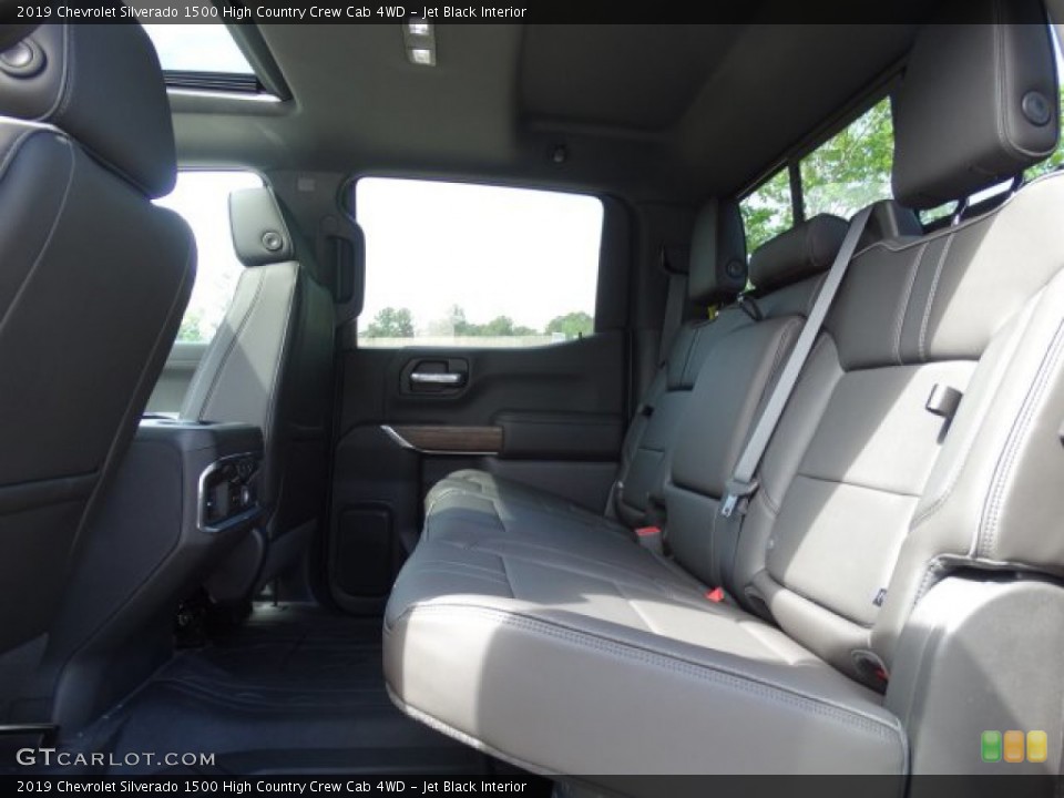 Jet Black Interior Rear Seat for the 2019 Chevrolet Silverado 1500 High Country Crew Cab 4WD #133097931