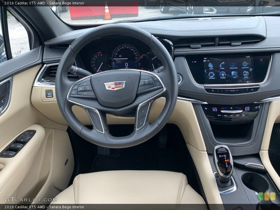 Sahara Beige Interior Steering Wheel for the 2019 Cadillac XT5 AWD #133099074