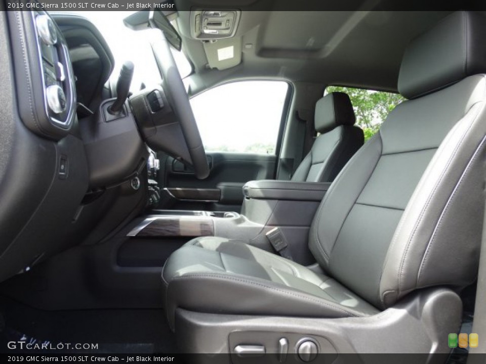 Jet Black Interior Front Seat for the 2019 GMC Sierra 1500 SLT Crew Cab #133102140