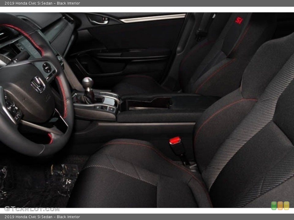 Black Interior Front Seat for the 2019 Honda Civic Si Sedan #133106146