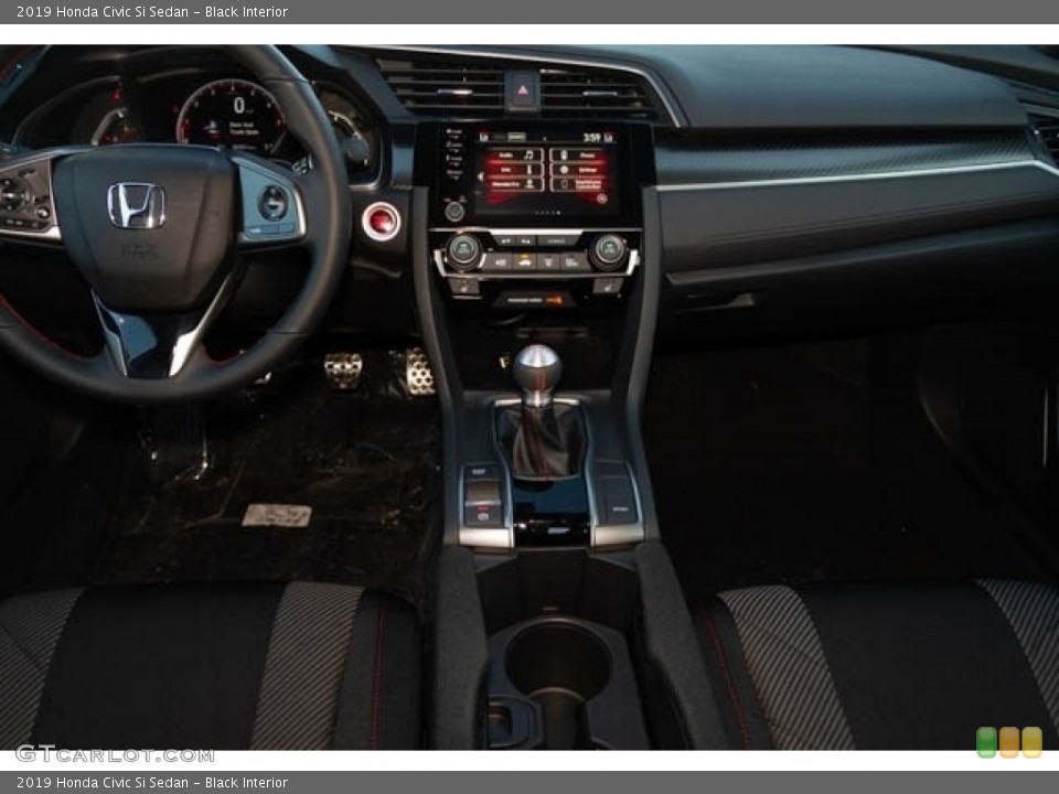 Black Interior Dashboard for the 2019 Honda Civic Si Sedan #133106179