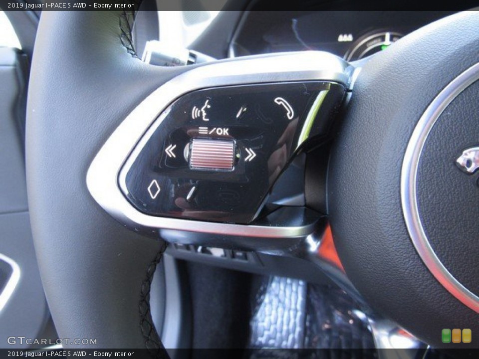 Ebony Interior Steering Wheel for the 2019 Jaguar I-PACE S AWD #133106242
