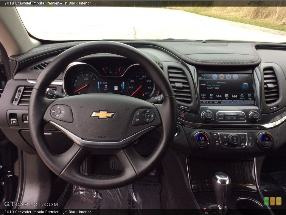 Jet Black Interior Steering Wheel for the 2019 Chevrolet Impala Premier #133110404