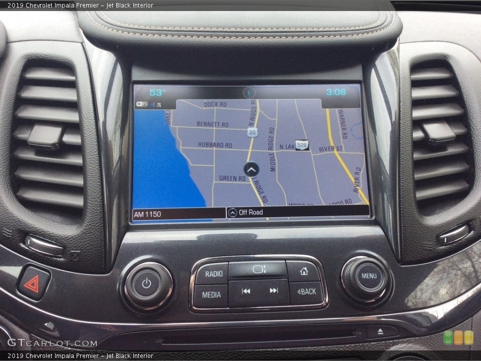 Jet Black Interior Navigation for the 2019 Chevrolet Impala Premier #133110557