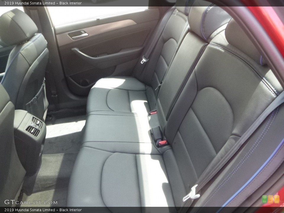 Black Interior Rear Seat for the 2019 Hyundai Sonata Limited #133111037