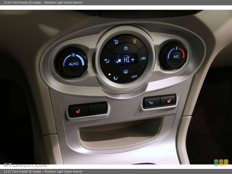 Medium Light Stone Interior Controls for the 2015 Ford Fiesta SE Sedan #133119113