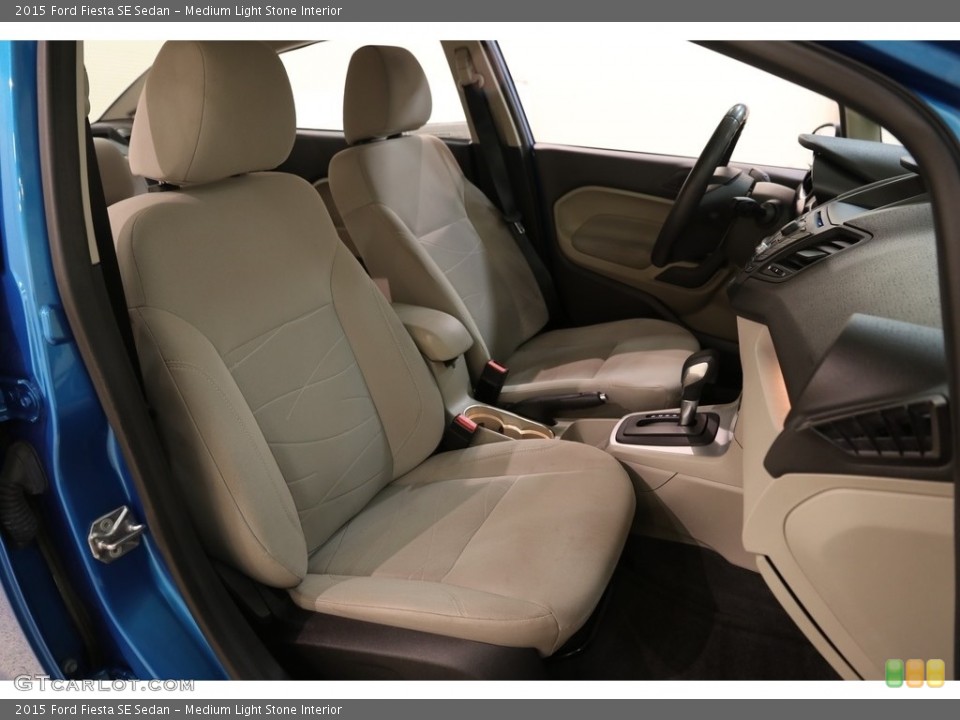 Medium Light Stone Interior Front Seat for the 2015 Ford Fiesta SE Sedan #133119164