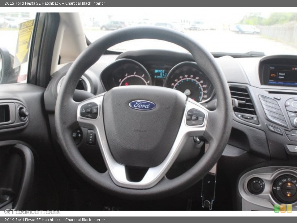 Charcoal Black Interior Steering Wheel for the 2019 Ford Fiesta SE Hatchback #133124681