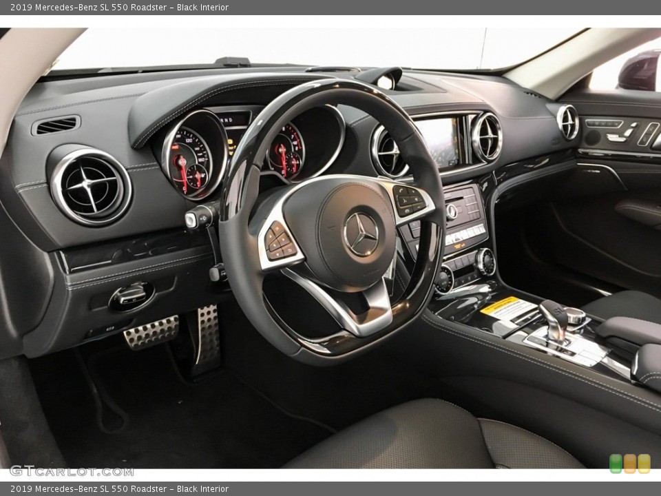 Black Interior Steering Wheel for the 2019 Mercedes-Benz SL 550 Roadster #133129544