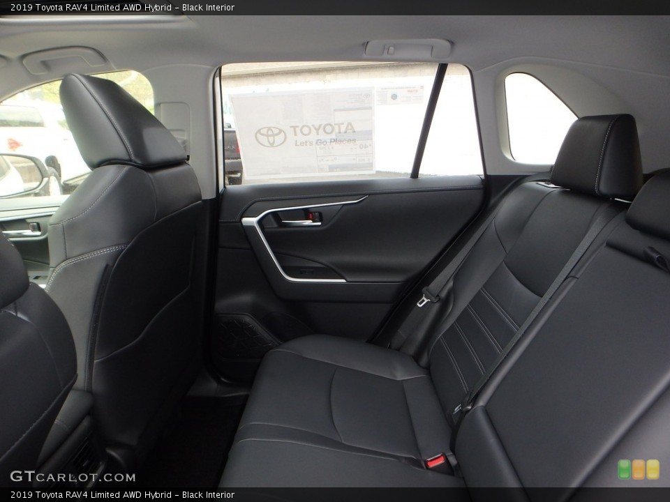 Black Interior Rear Seat for the 2019 Toyota RAV4 Limited AWD Hybrid #133129934