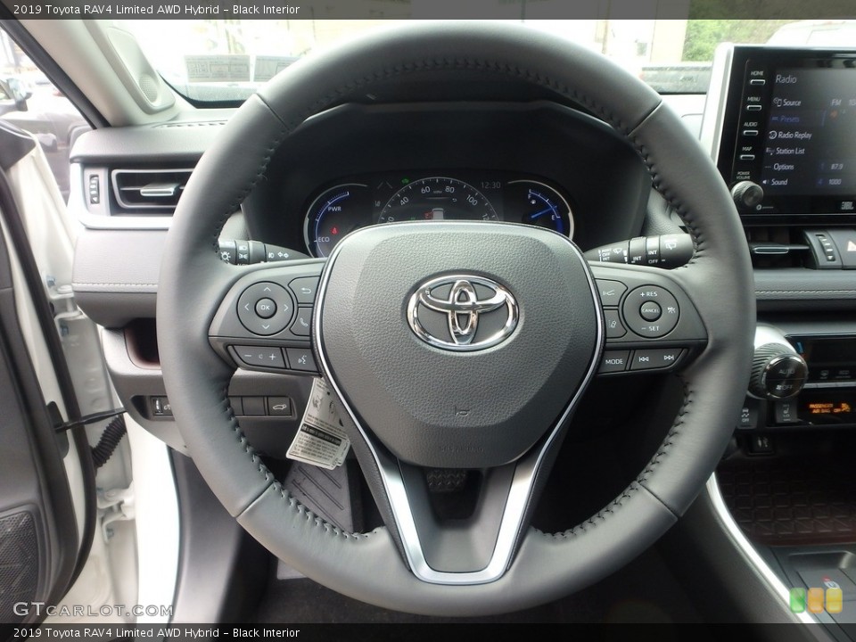 Black Interior Steering Wheel for the 2019 Toyota RAV4 Limited AWD Hybrid #133130092