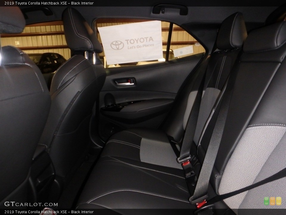 Black Interior Rear Seat for the 2019 Toyota Corolla Hatchback XSE #133131619