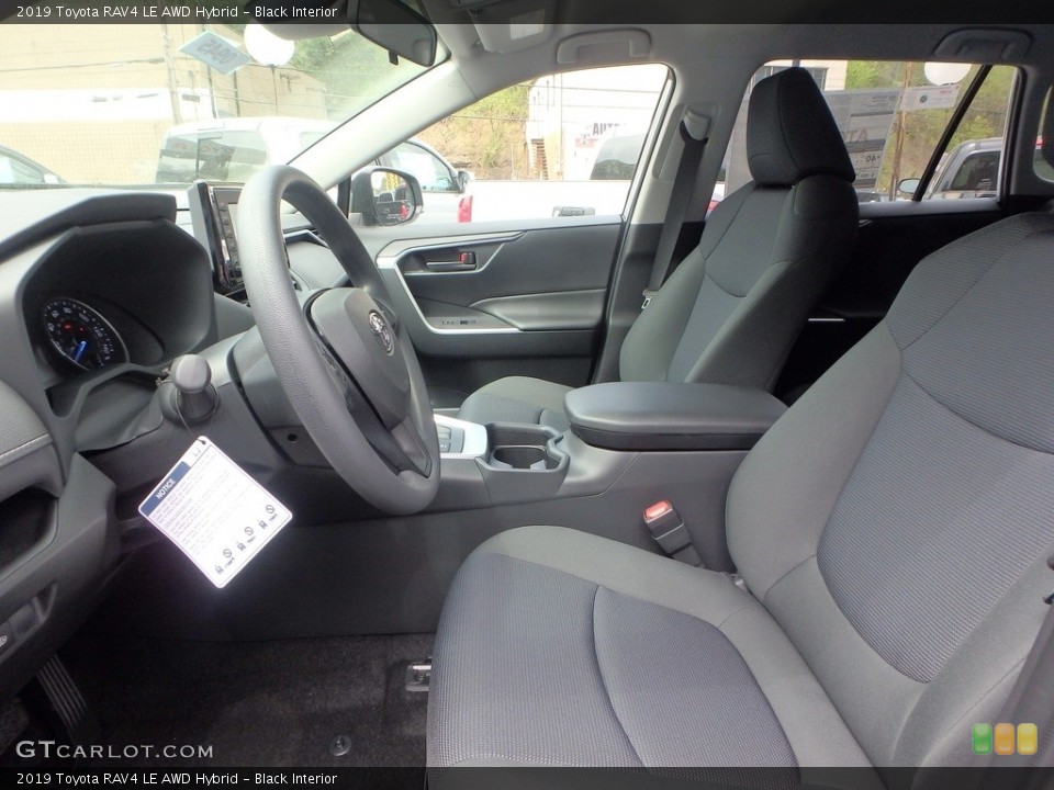 Black Interior Front Seat for the 2019 Toyota RAV4 LE AWD Hybrid #133132424
