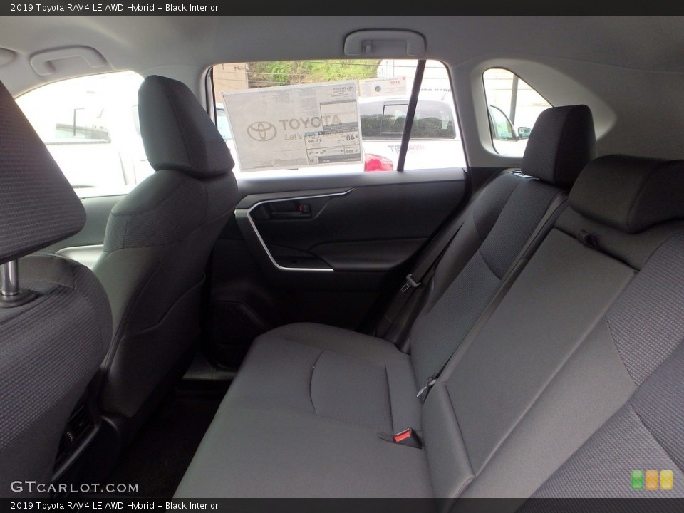 Black Interior Rear Seat for the 2019 Toyota RAV4 LE AWD Hybrid #133132448