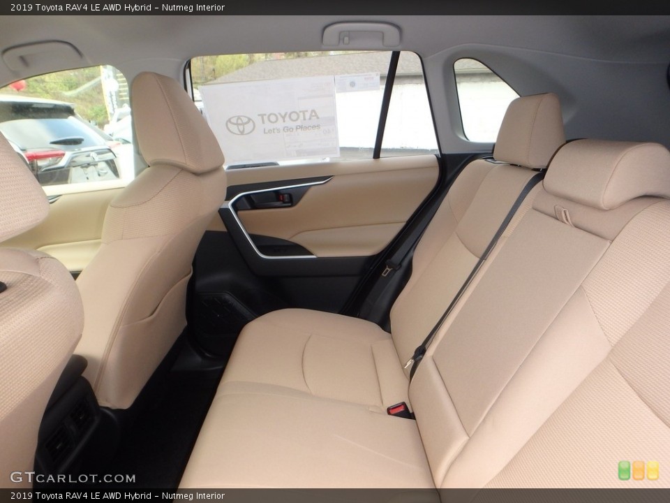 Nutmeg Interior Rear Seat for the 2019 Toyota RAV4 LE AWD Hybrid #133132850