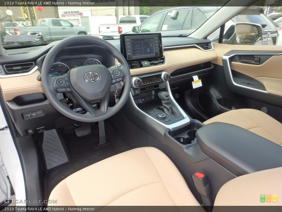 Nutmeg Interior Photo for the 2019 Toyota RAV4 LE AWD Hybrid #133132883