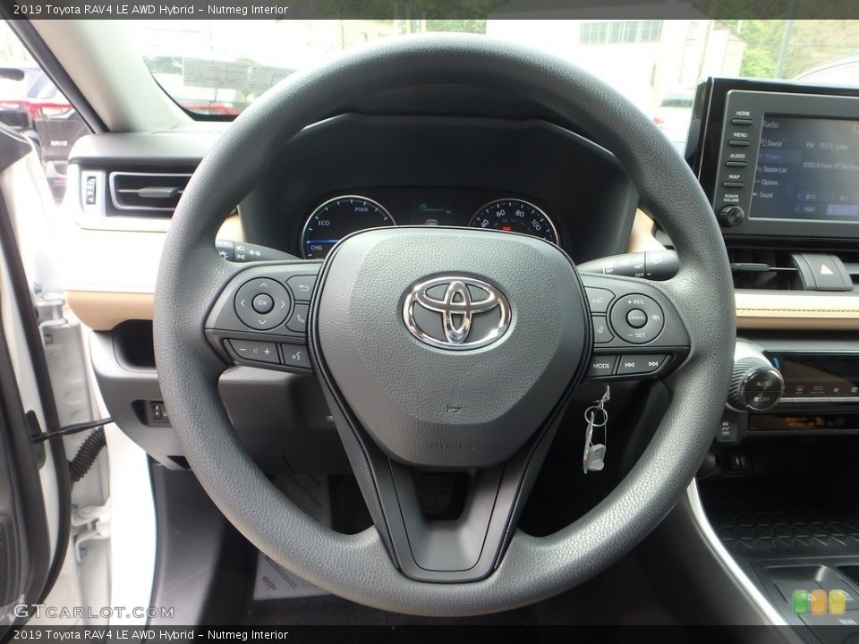 Nutmeg Interior Steering Wheel for the 2019 Toyota RAV4 LE AWD Hybrid #133133018