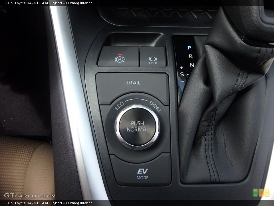 Nutmeg Interior Controls for the 2019 Toyota RAV4 LE AWD Hybrid #133133042