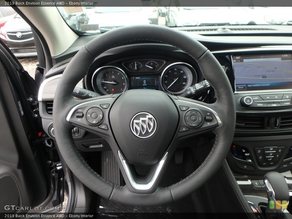 Ebony Interior Steering Wheel for the 2019 Buick Envision Essence AWD #133133087
