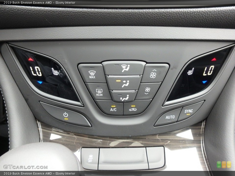 Ebony Interior Controls for the 2019 Buick Envision Essence AWD #133133141