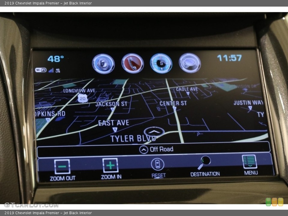 Jet Black Interior Navigation for the 2019 Chevrolet Impala Premier #133133366
