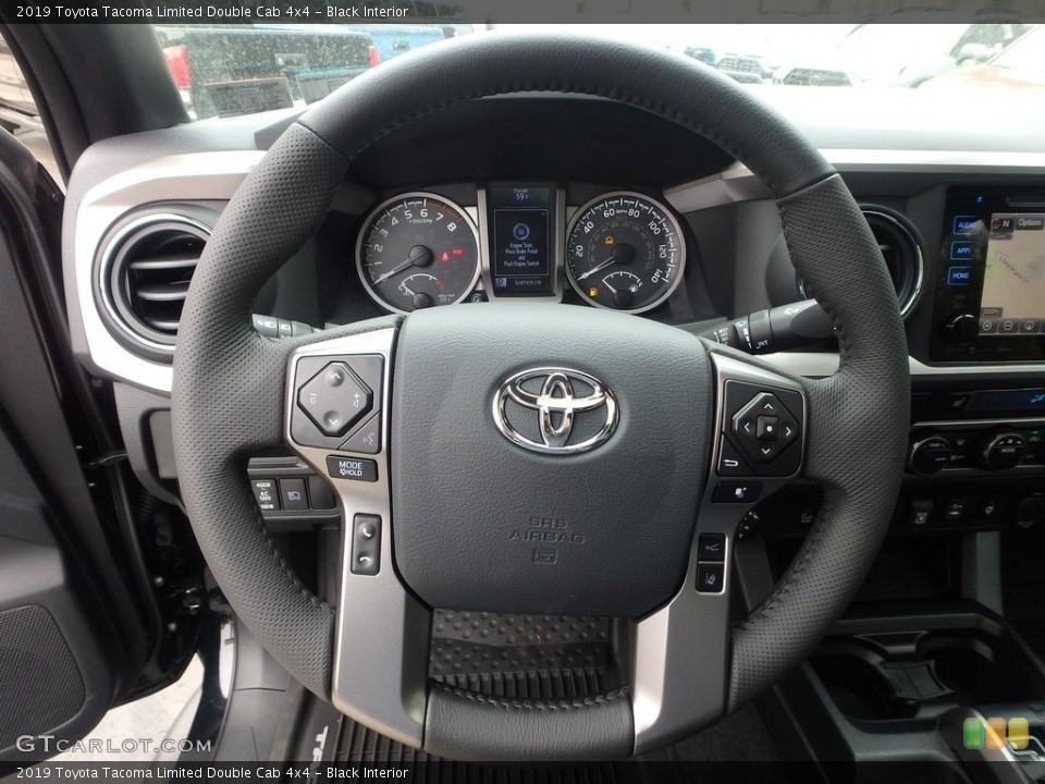 Black Interior Steering Wheel for the 2019 Toyota Tacoma Limited Double Cab 4x4 #133133867