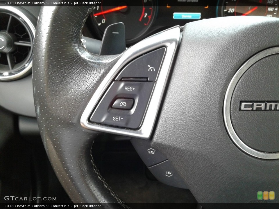 Jet Black Interior Steering Wheel for the 2018 Chevrolet Camaro SS Convertible #133134239