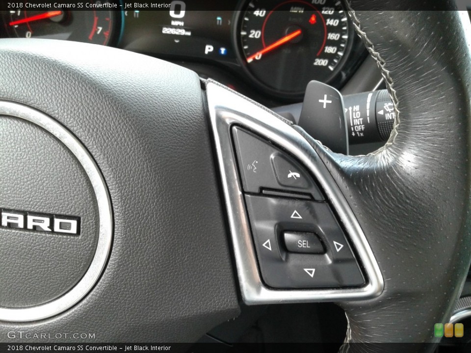 Jet Black Interior Steering Wheel for the 2018 Chevrolet Camaro SS Convertible #133134260